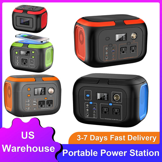 600W/300W/200W/120W Portable Power Station,110V AC Outlets Solar Generator Storage Energy Power Bank For Camping Travel RV Home