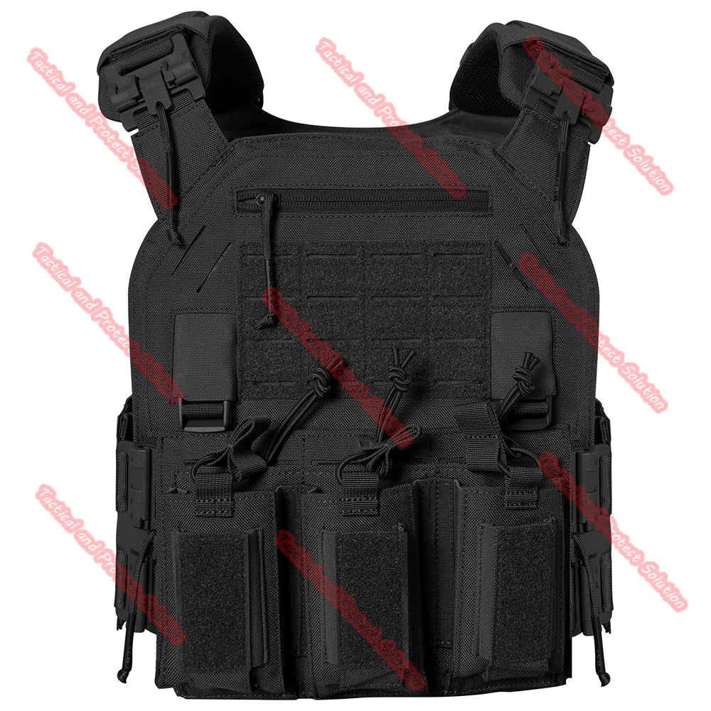 0305 Advanced 1000D Nylon Quick Release Modular Laser cutting Molle System Tactical Vest with Double Triple Magazine Pouch