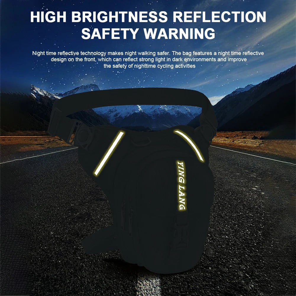 Motorcycle Drop Leg Bag Outdoor Waist Bag Waterproof Motorbike Riding Chest Bag Motorcycle Thigh Bag for Hiking Climbing Fishing