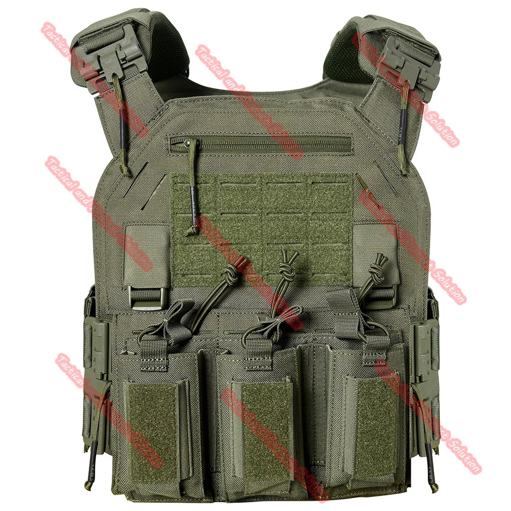 0305 Advanced 1000D Nylon Quick Release Modular Laser cutting Molle System Tactical Vest with Double Triple Magazine Pouch
